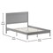 Flash Furniture Gray Queen Wooden Platform Bed with Headboard MG-09003QB-Q-GRYWSH-GG - alternate 7